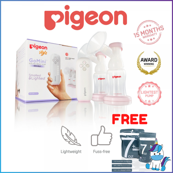 Pigeon GoMini Electric Breast Pump with Free 2 x Milk Bag  - 15 Months Warranty 